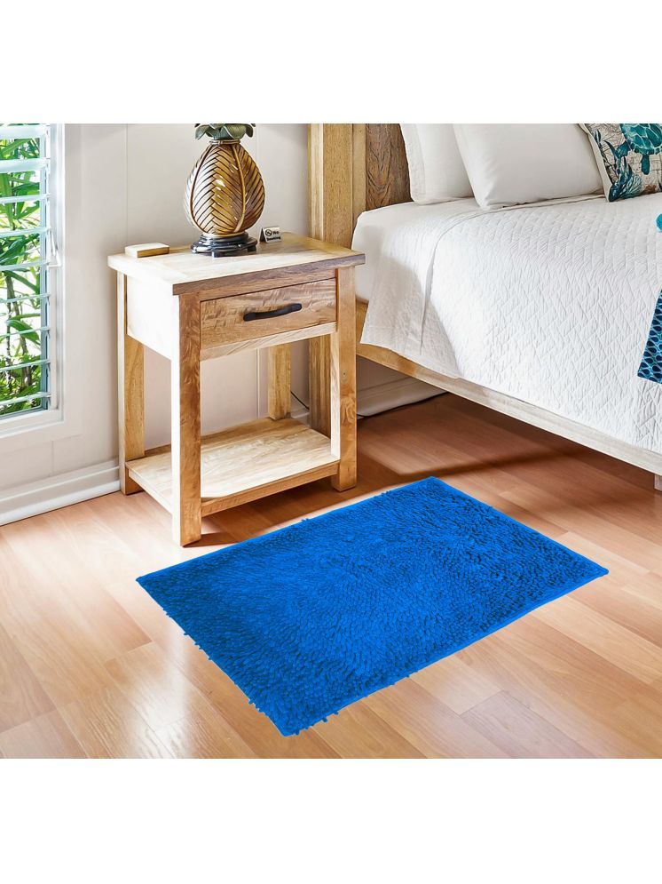     			ADIRNY - Anti-skid Polycotton Door Mat ( 69 X 44 cm ) Single - Blue