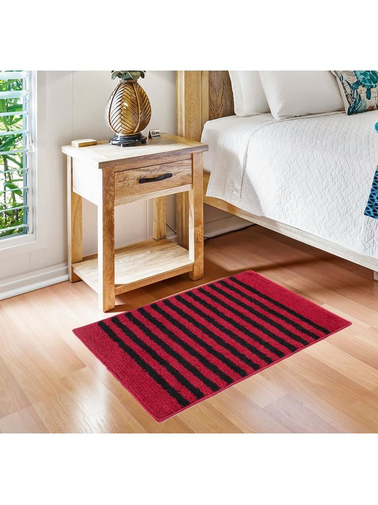     			ADIRNY - Anti-skid Polycotton Door Mat ( 59 X 39 cm ) Single - Maroon