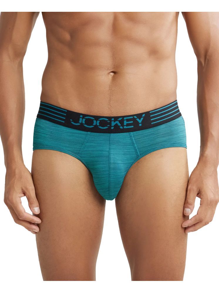     			Jockey MM04 Men Microfiber Mesh Elastane Performance Brief with StayDry Technology - Ocean Depth