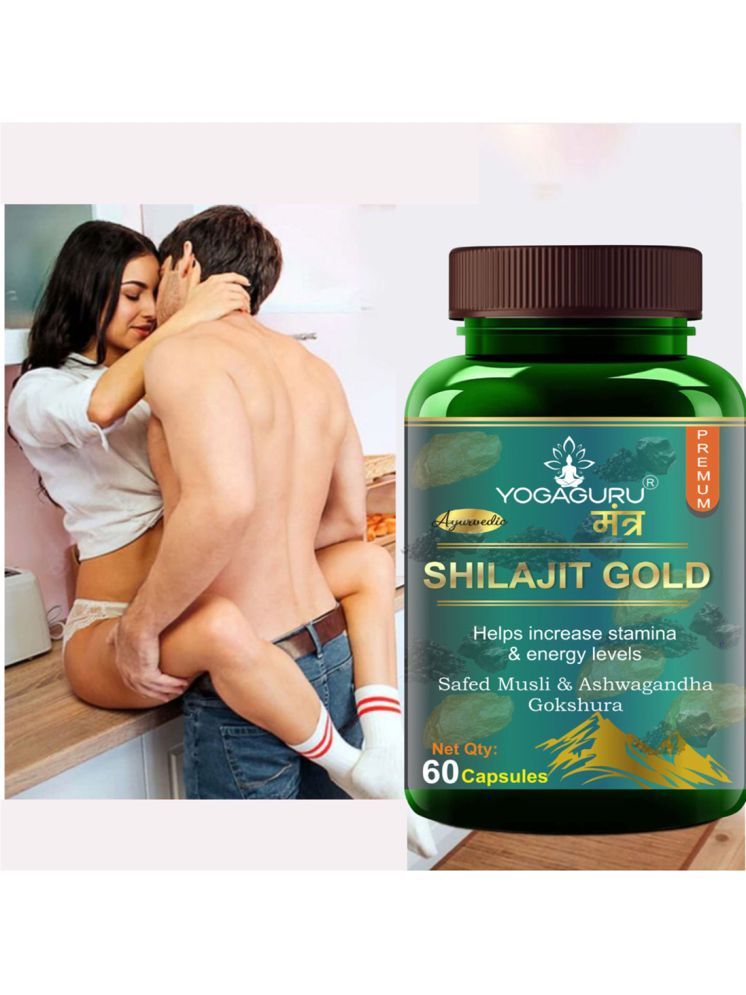     			YOGAGURU MANTR Shilajit Gold | Premium Vitality | Ayurvedic Supplement for Men 60 CAPSULES