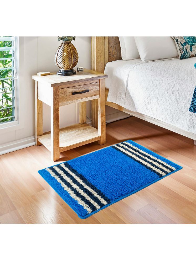     			ADIRNY - Anti-skid Polycotton Door Mat ( 60 X 40 cm ) Single - Blue