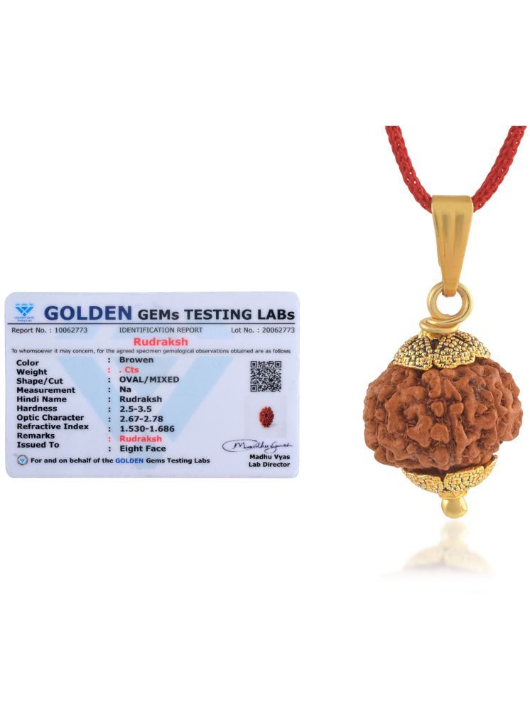     			ADMIER 8 Mukhi Rudraksha Pendant With Thread ( Pack of 1 )