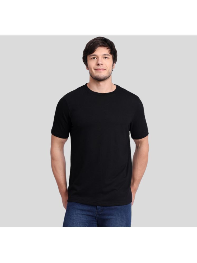     			Betrost Cotton Regular Fit Solid Half Sleeves Men's Round T-Shirt - Black ( Pack of 1 )