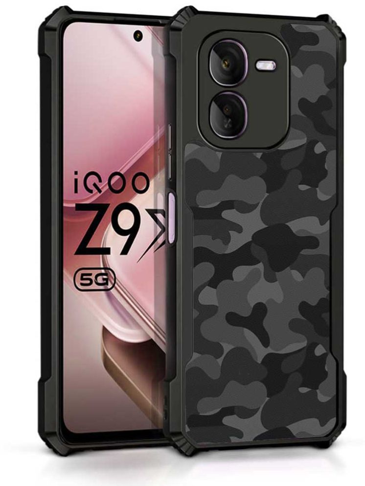     			COBERTA Black Printed Back Cover Polycarbonate Compatible For iQOO Z9x 5G ( Pack of 1 )