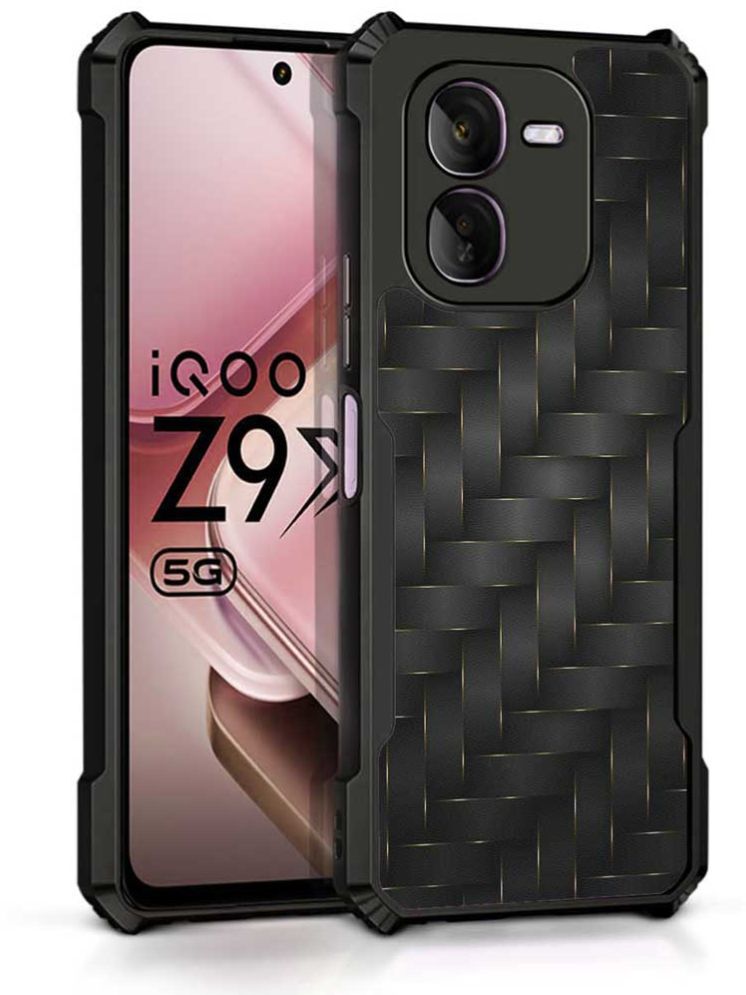     			COBERTA Black Printed Back Cover Polycarbonate Compatible For iQOO Z9x 5G ( Pack of 1 )