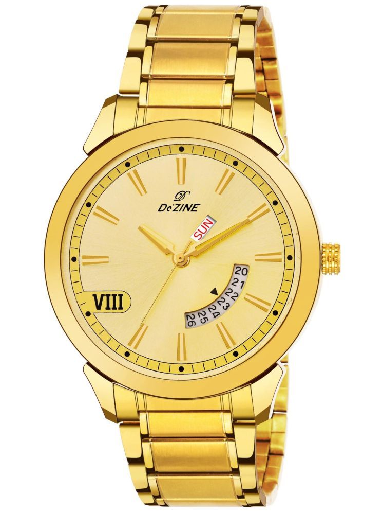     			Dezine Gold Metal Analog Men's Watch