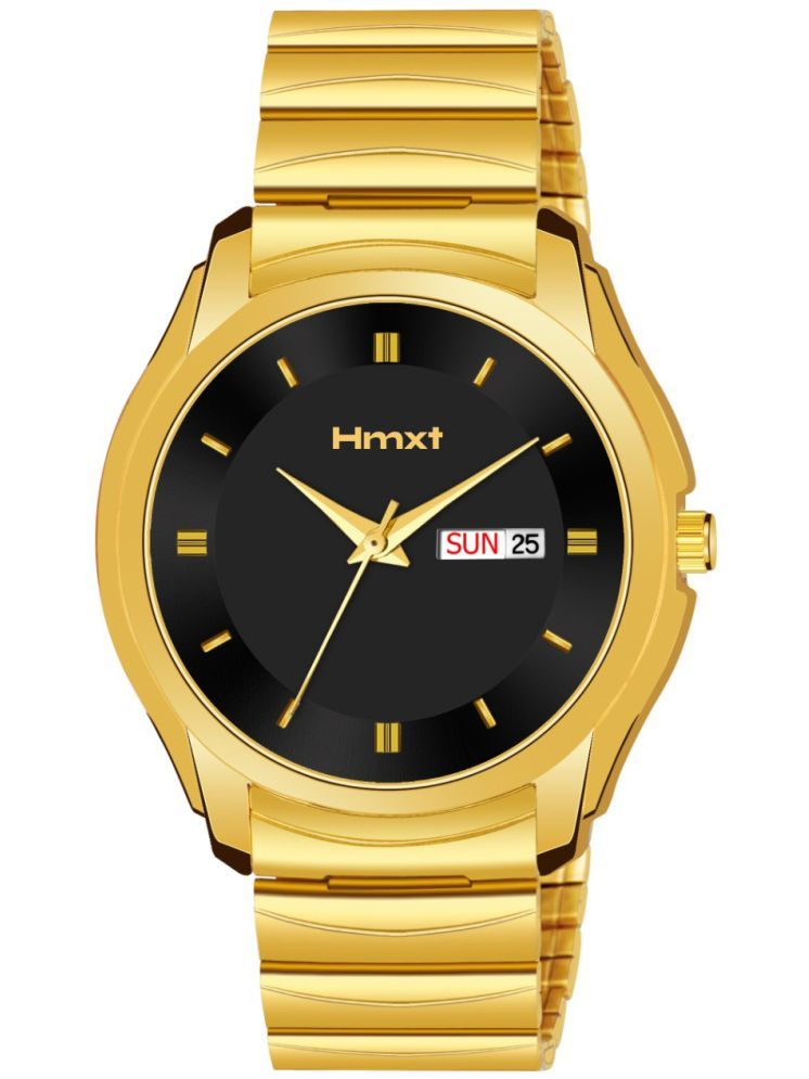     			HMXT Gold Stainless Steel Analog Men's Watch