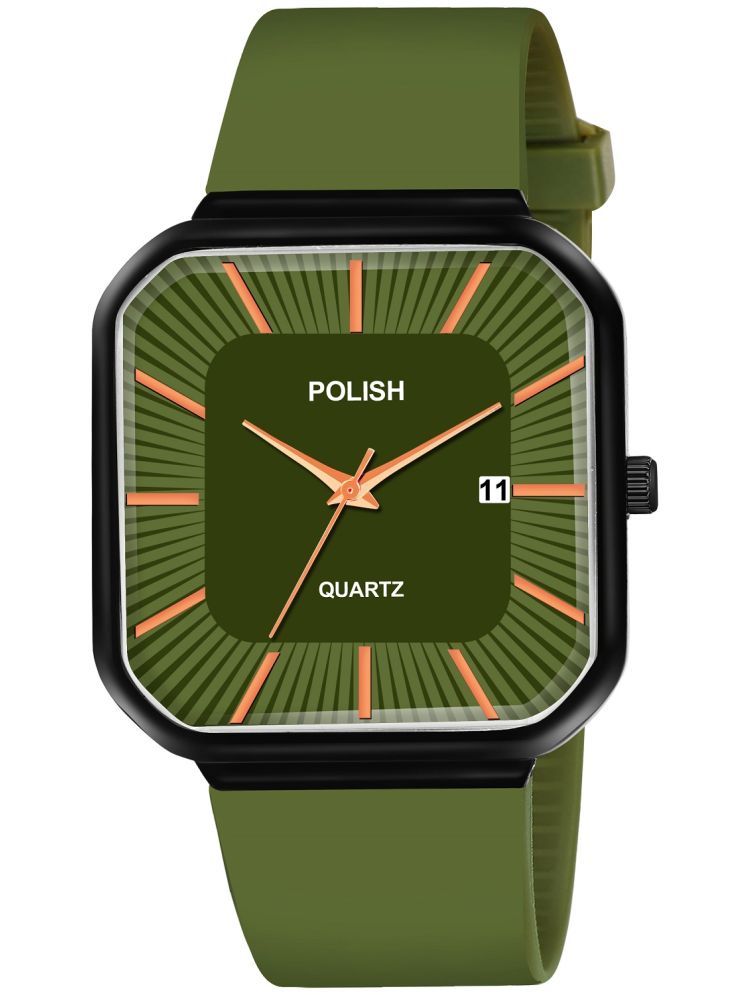     			Hala Green Silicon Analog Men's Watch