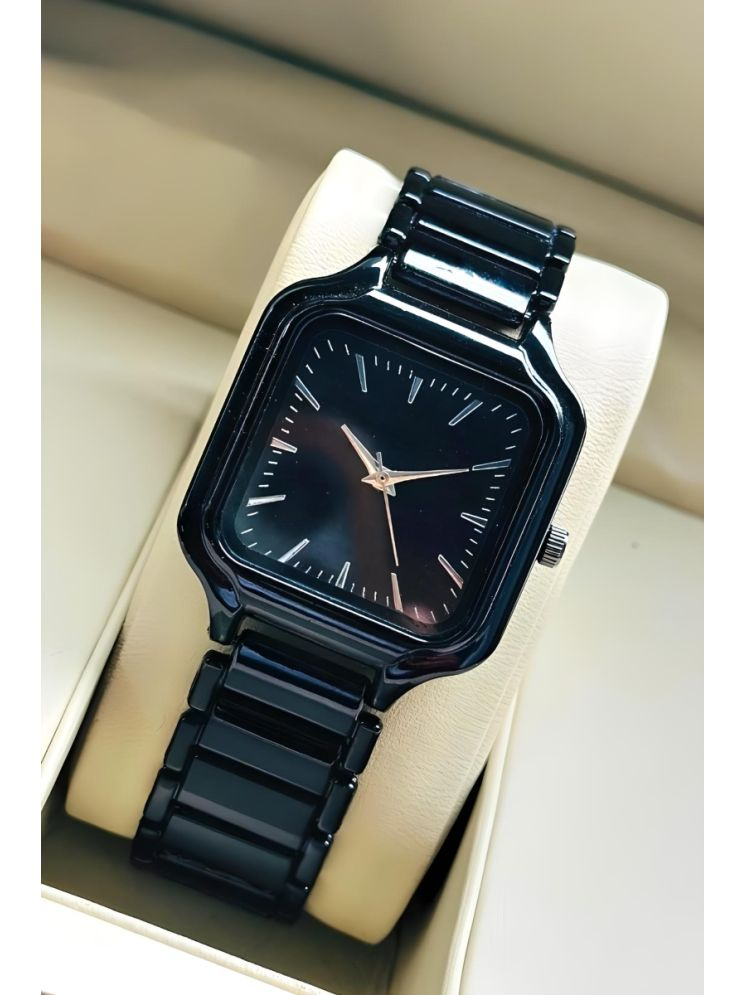     			LOUIS KOUROS Black Metal Analog Womens Watch