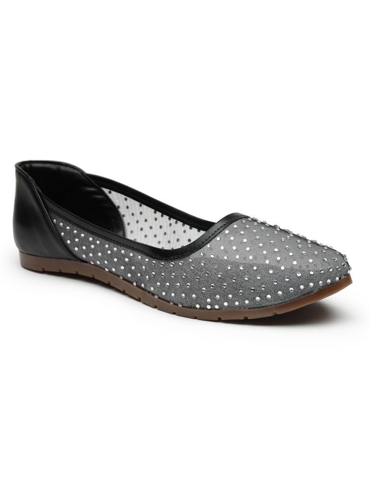     			NATSHUZ Black Women's Casual Ballerinas