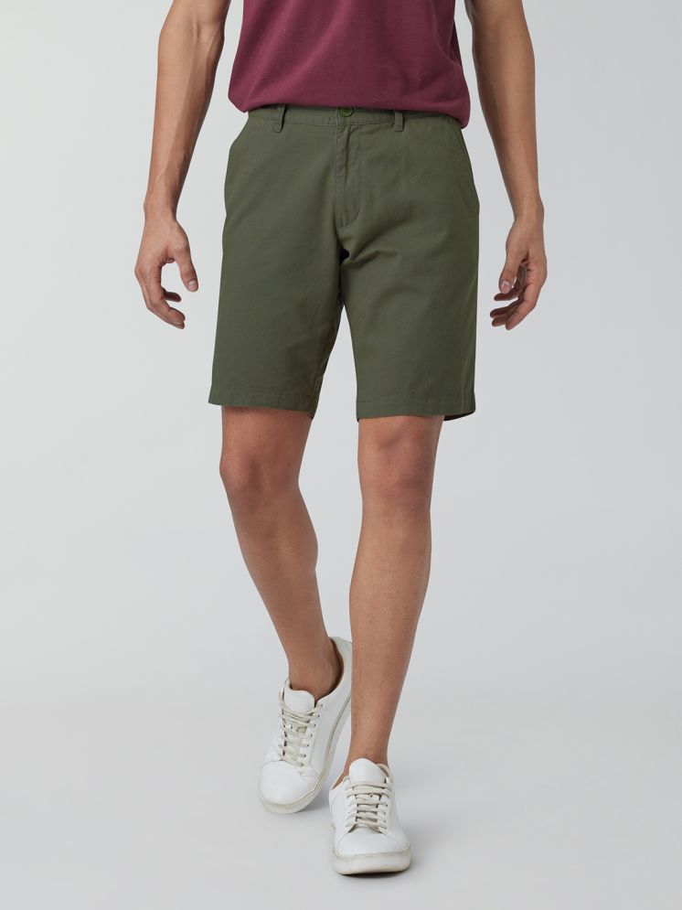     			XYXX Olive Cotton Blend Men's Chino Shorts ( Pack of 1 )