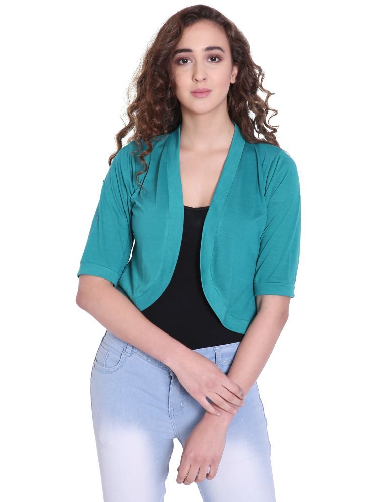     			Affair Cotton Women's Shrugs - Green ( Single )