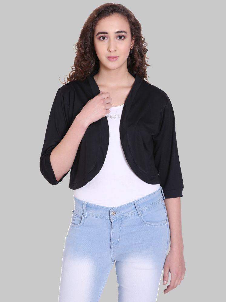     			Affair Cotton Women's Shrugs - Black ( Single )