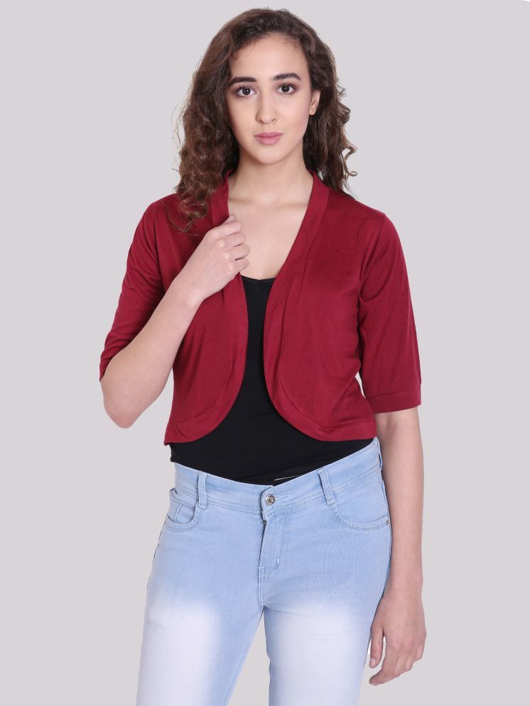     			Affair Cotton Women's Shrugs - Maroon ( Single )