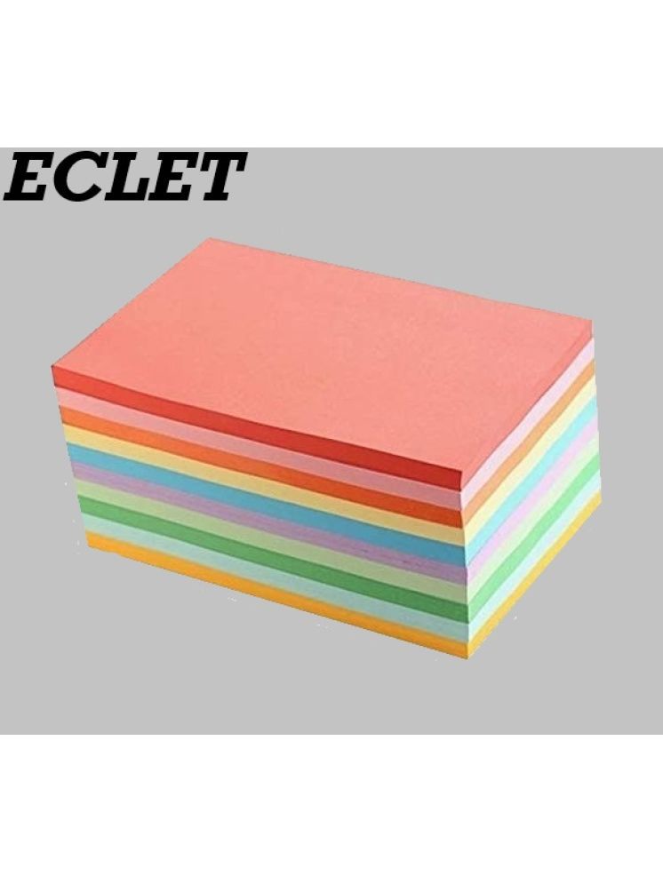     			ECLET A4 100 Coloured Sheets (10 Sheets each color)Copy Printing /Art and Craft Paper Double Sided Coloured Origami Folding DIY Craft Smooth Finish use in Home, School, Office Stationery Children's Day Gift, Birthday Gift, Party Favors,christmas decor etc