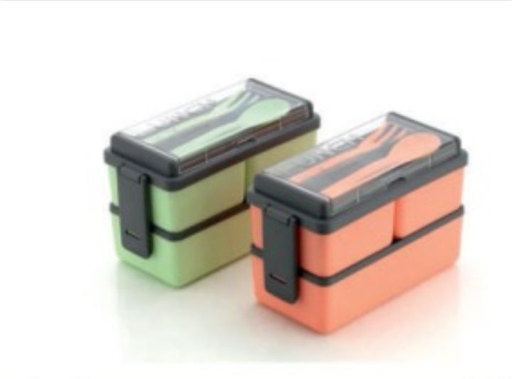     			Fitgo DOUBLE DECKER LUNCH BOX 01 Plastic Lunch Box 3 - Container ( Pack of 1 )