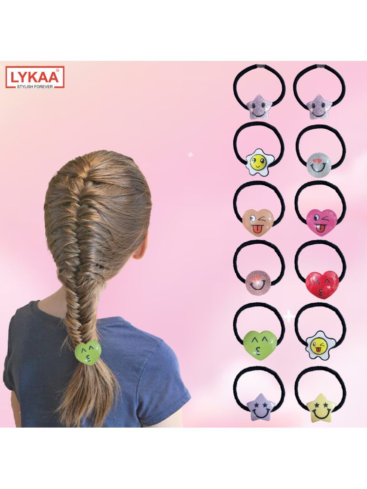     			LYKAA Multi Girls Rubber Band ( Pack of 12 )