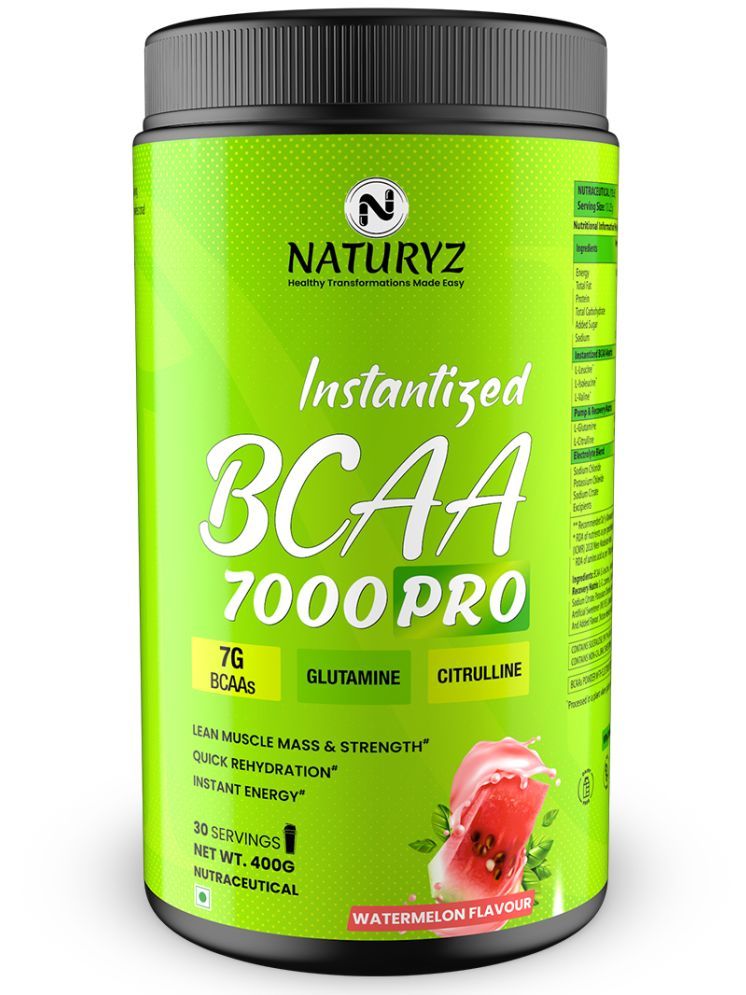     			NATURYZ Instantized BCAA 7000 PRO With 7G BCAAs Glutamine For Lean Muscle Mass - 400g(Watermelon)