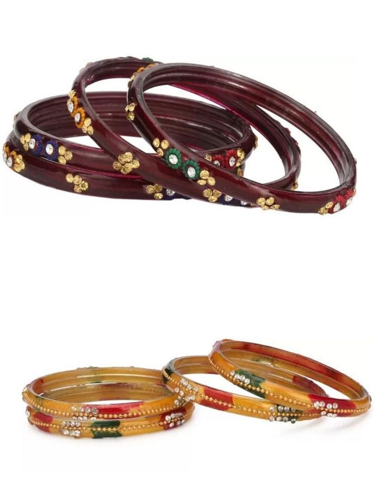     			Somil Multicolor Bangle Set ( Pack of 8 )