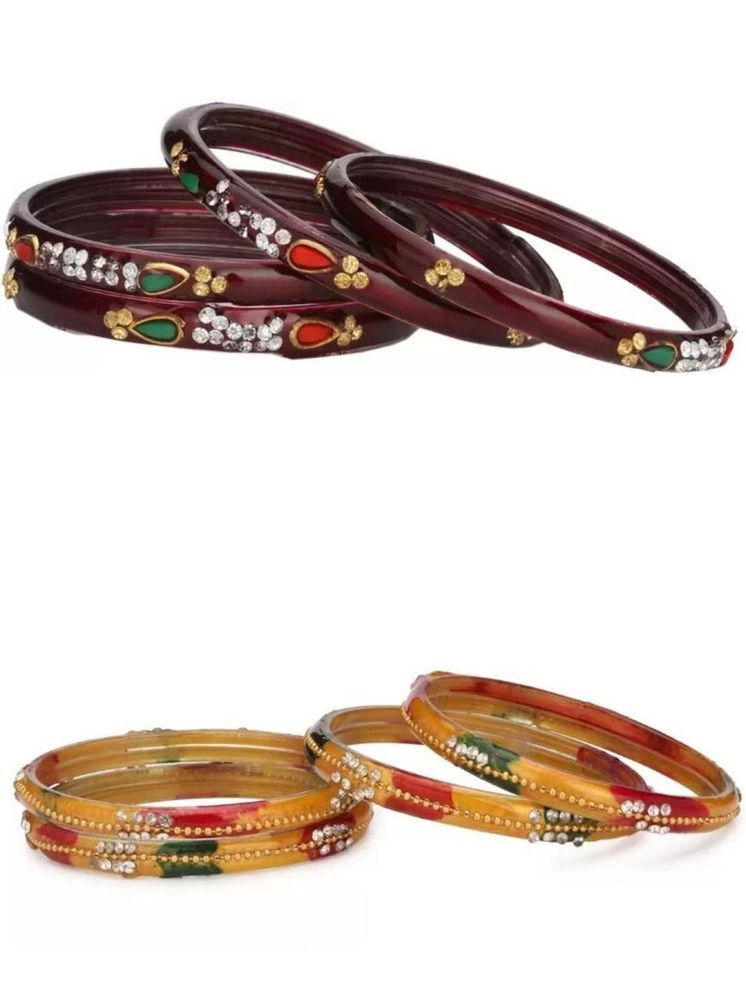     			Somil Multicolor Bangle Set ( Pack of 8 )