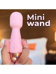 Calmras Mini Pink USB Rechargable Wand Massager, 60min Run Time, 10 Modes, Compact Personal Massager