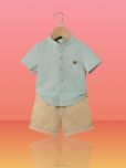 ODIMENT Pack of 1 Boys Cotton Shirt & Pants ( Mint Green )