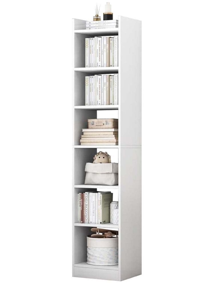     			6 Layer Engineered Wood Bookshelf Multipurpose Home Decor Storage Rack Showcase Organizer for Living Room, Kitchen, Bedroom, Office (MR-005/White /180 x 33 x 24cm)