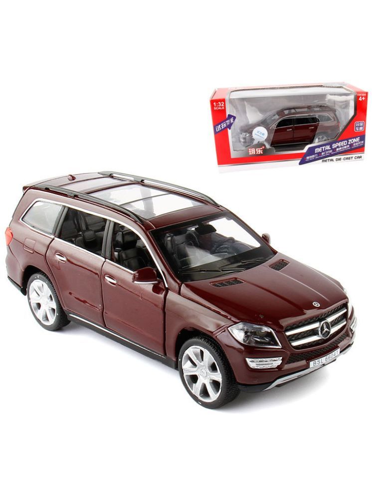     			Bluebell Alloy Metal 1:32 Mercedas Benz GL500 Diecast Metal Pullback Toy car with Openable Doors, Light Music Model Car for Boys Gifts Toys (Brown)