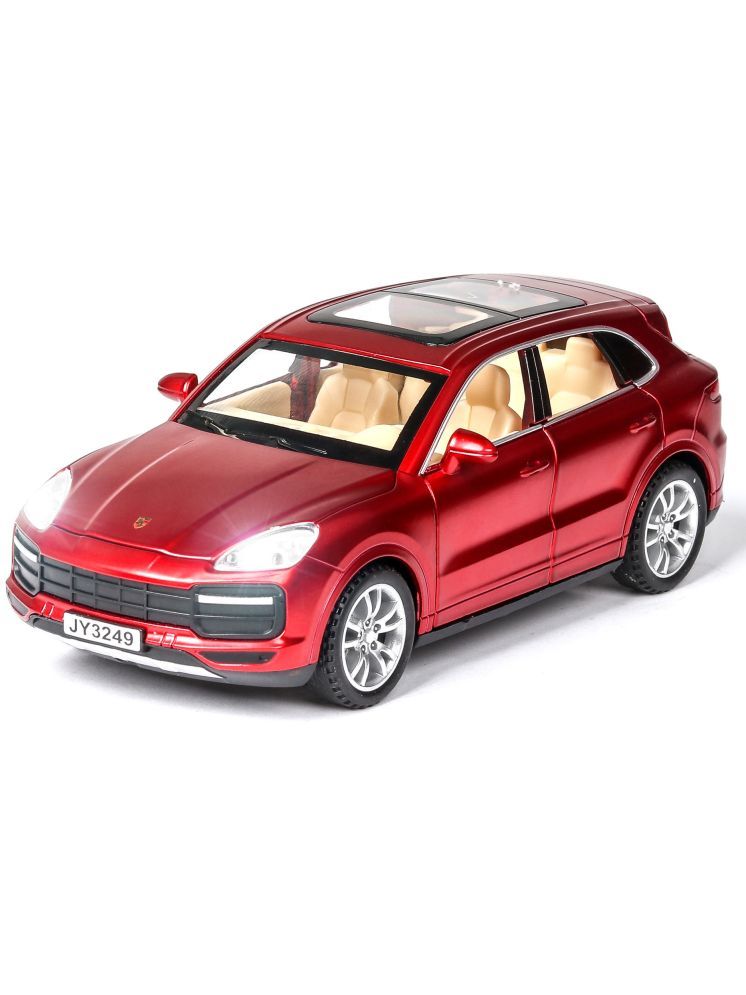     			Bluebell Red 1:32 Porche Cayenne Exclusive Alloy Metal Pull Back Die-cast Car with Openable Doors & Light, Music Boys Gifts Toys for Kids (Pack of 1)