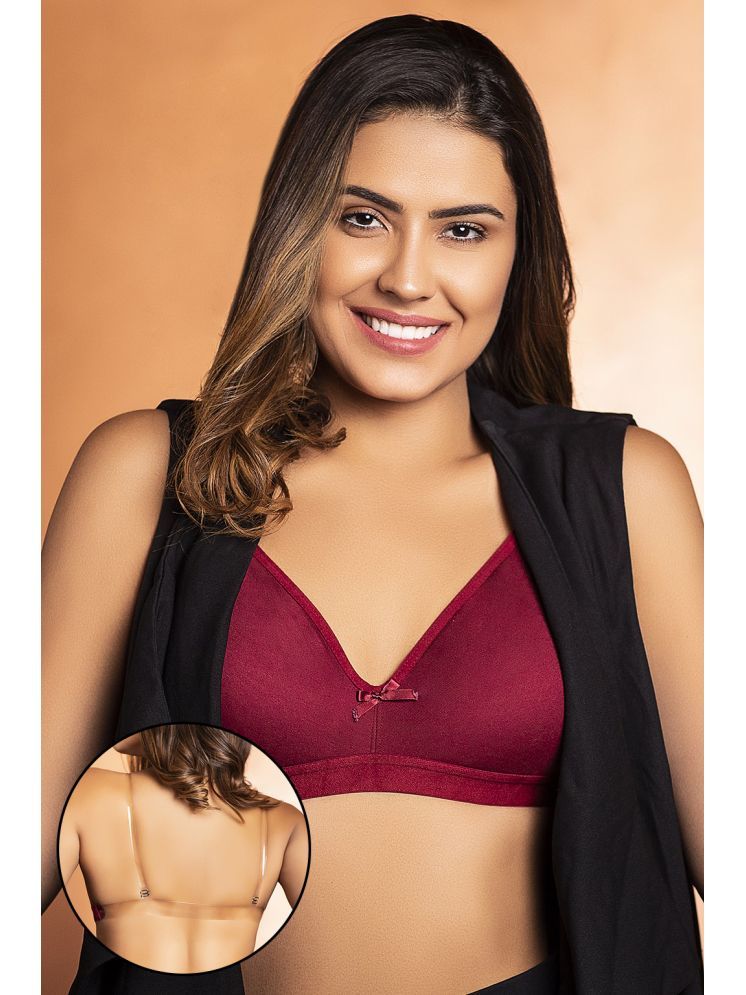     			Clovia Maroon Cotton Non Padded Women's Everyday Bra ( Pack of 1 )