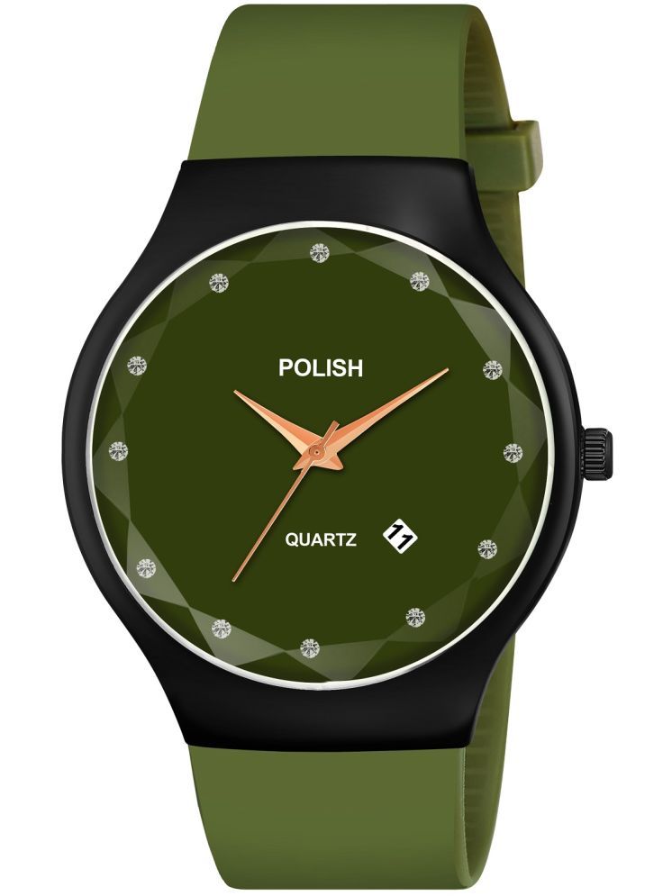     			Hala Green Silicon Analog Men's Watch