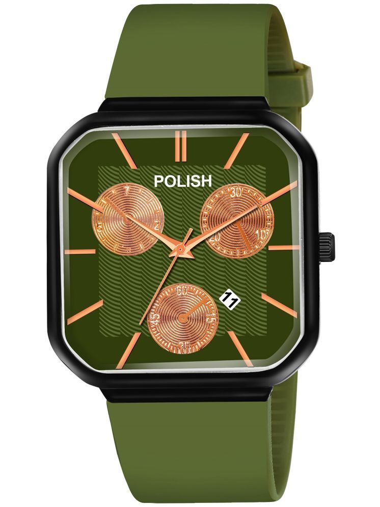     			Hala Green Silicon Analog Men's Watch