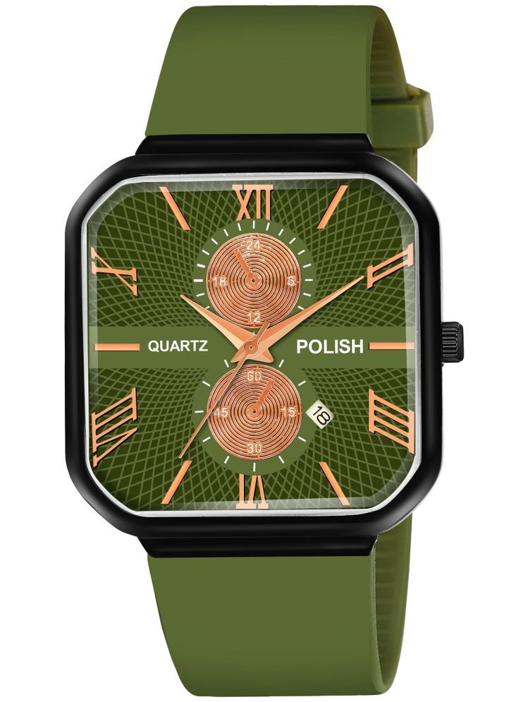     			Hala Green Silicon Analog Men's Watch