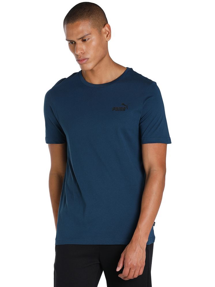     			Puma Black Cotton Regular Fit Men's Sports T-Shirt ( Pack of 1 )