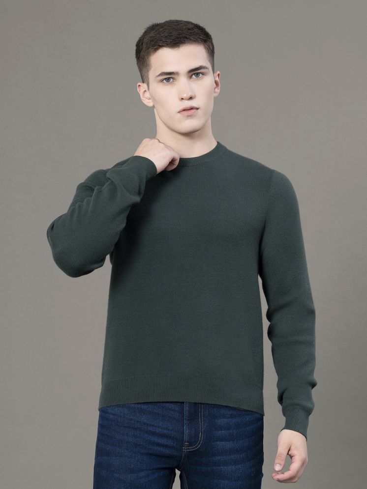     			Red Tape Polyester Blend Round Neck Men's Full Sleeves Pullover Sweater - Green ( Pack of 1 )