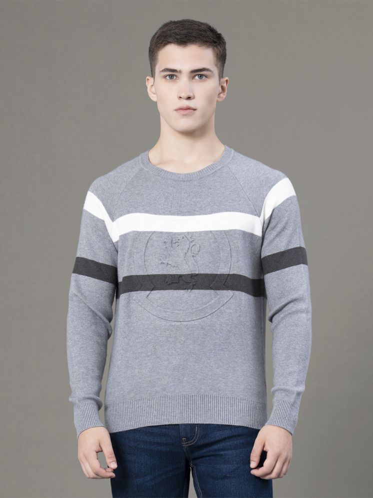     			Red Tape Polyester Blend Round Neck Men's Full Sleeves Pullover Sweater - Grey ( Pack of 1 )