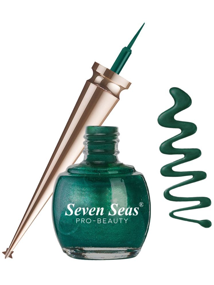     			Seven Seas Water Proof | Smudge Proof | Long Lasting Liquid Color Eyeliner(Pearl Green,5ML)