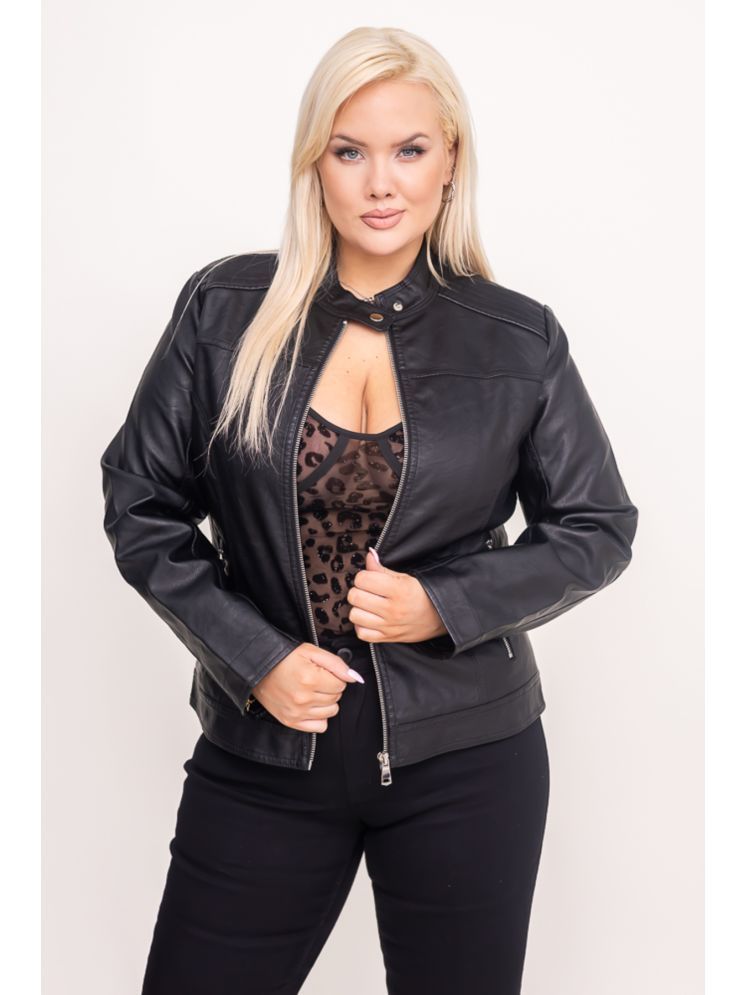     			curvy comfort - Leather Black Jackets