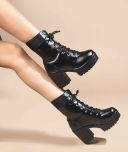 JM Looks Black Women's Mid Calf Length Boots