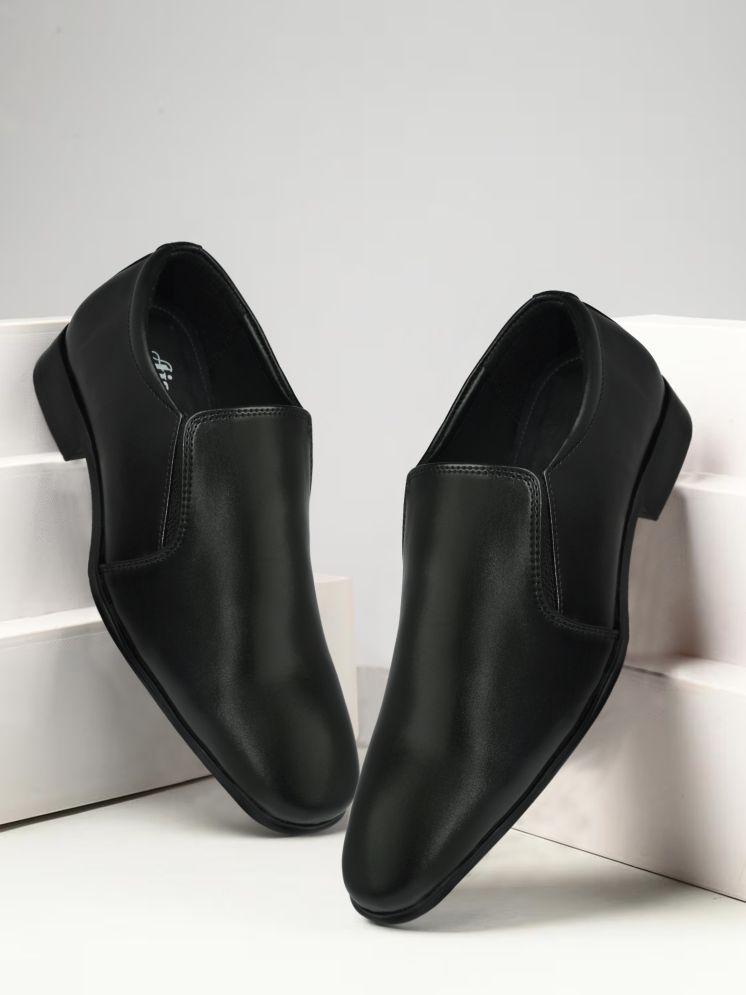     			Ajanta Black Men's Slip On Formal Shoes