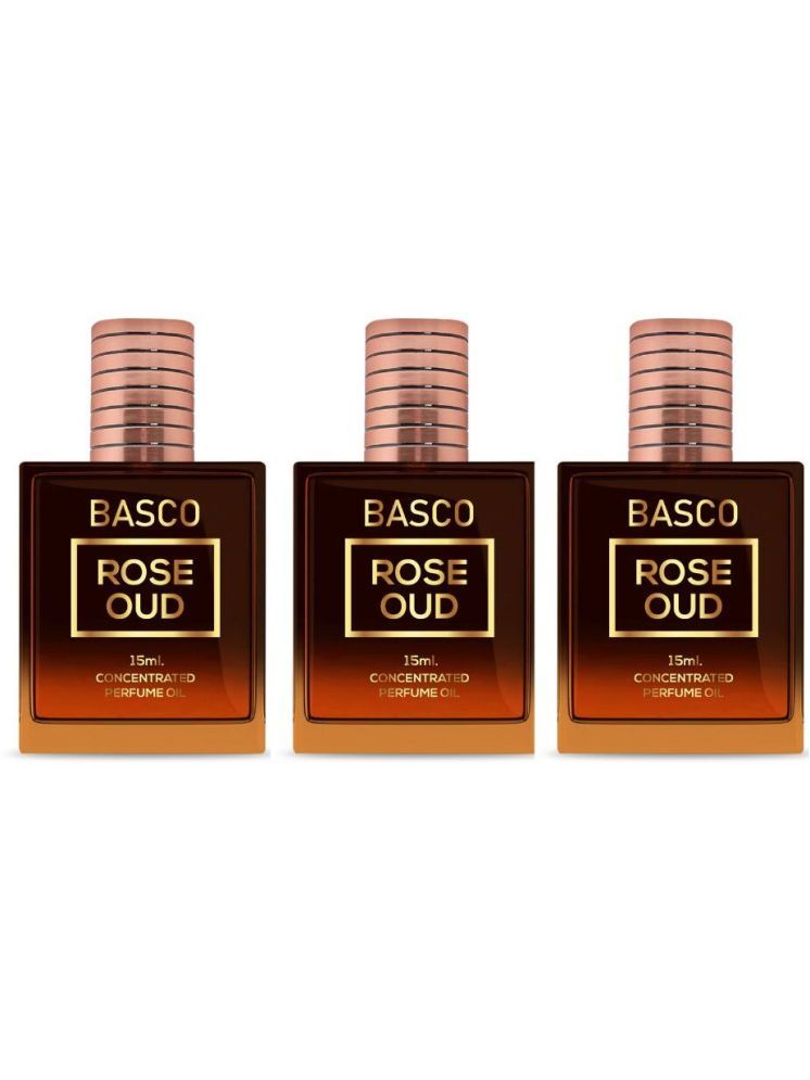     			BASCO Rose Non- Alcoholic Below 50ml Attar ( Pack of 3 )