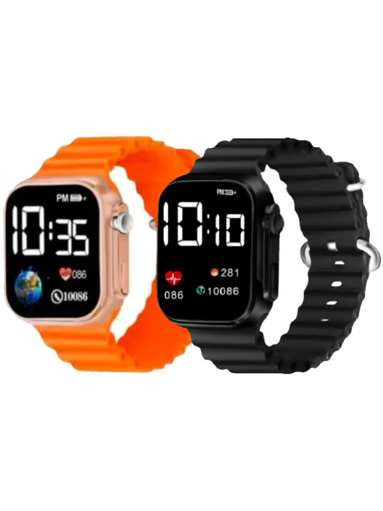     			DECLASSE Orange PU Digital Couple's Watch