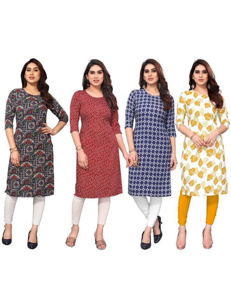     			KETAKI FASHION Crepe Printed Straight Women's Kurti - Multicolor ( Pack of 4 )