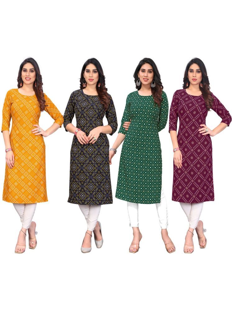     			KETAKI FASHION Crepe Printed Straight Women's Kurti - Multicolor ( Pack of 4 )