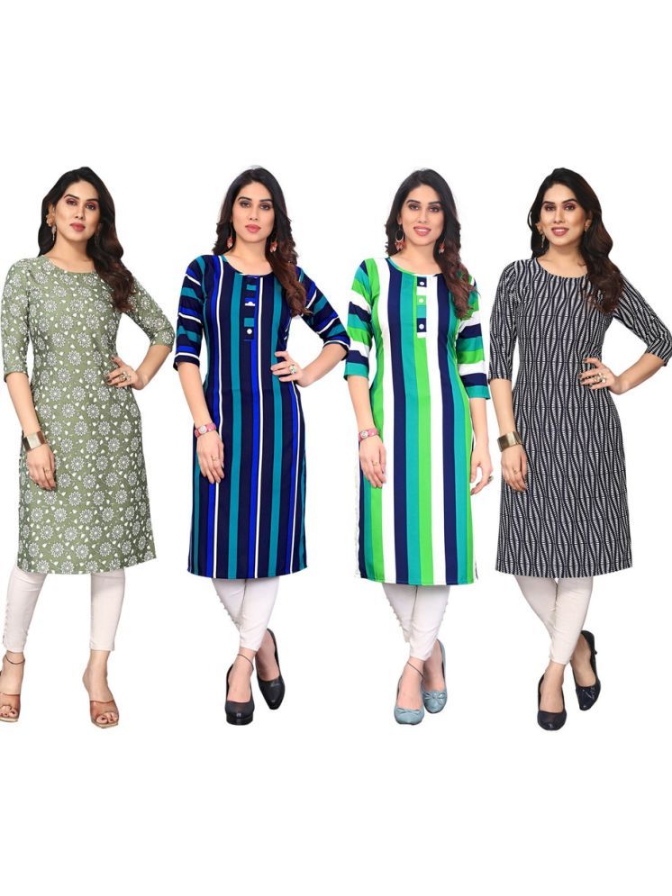     			KETAKI FASHION Crepe Printed Straight Women's Kurti - Multicolor ( Pack of 4 )