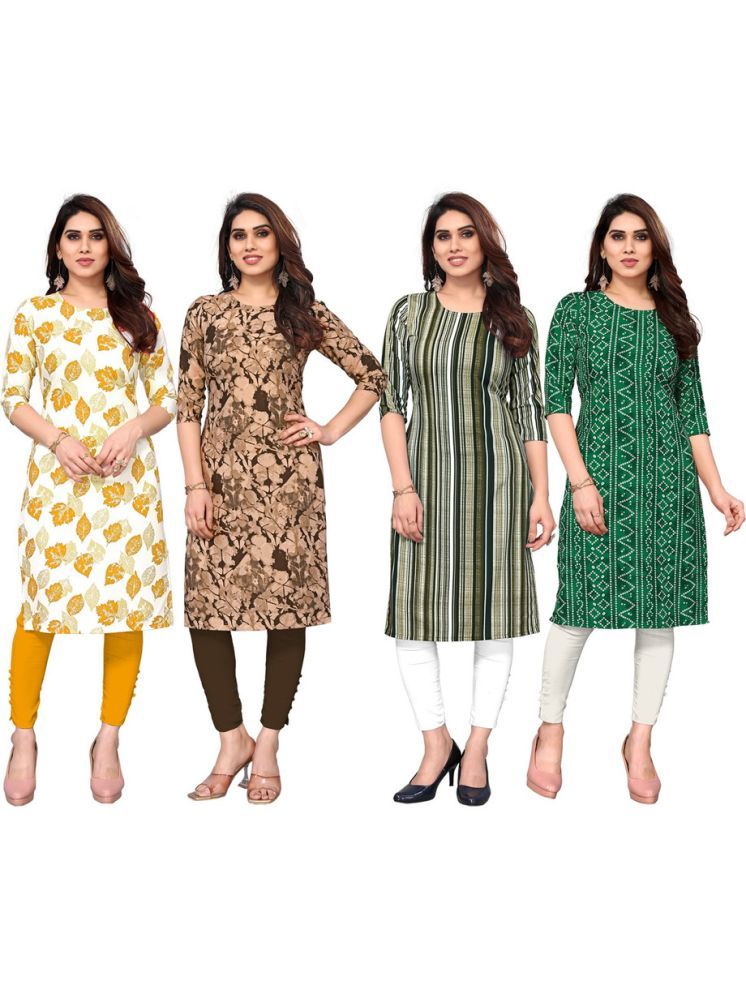     			KETAKI FASHION Crepe Printed Straight Women's Kurti - Multicolor ( Pack of 4 )