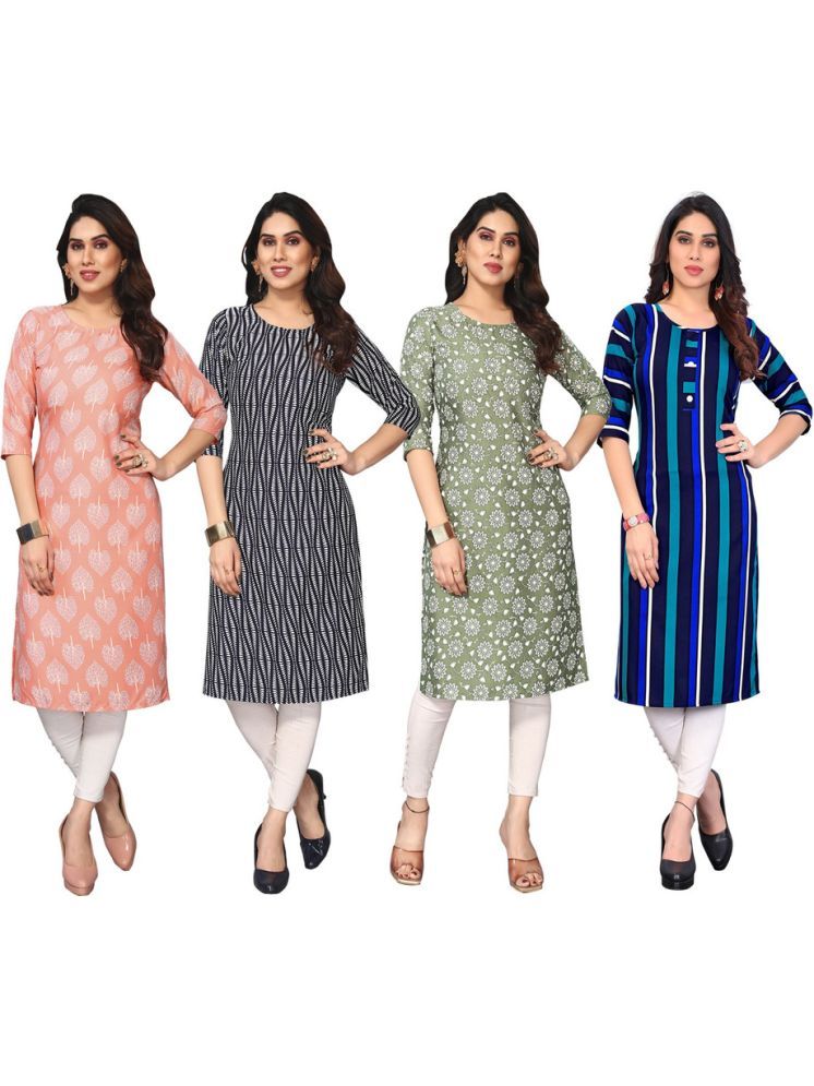     			KETAKI FASHION Crepe Printed Straight Women's Kurti - Multicolor ( Pack of 4 )