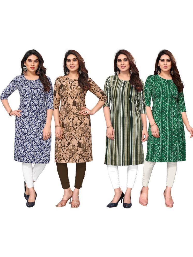     			KETAKI FASHION Crepe Printed Straight Women's Kurti - Multicolor ( Pack of 4 )