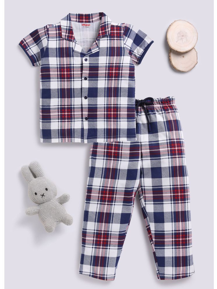     			MIMINO Cotton Blend Nightsuit Set ( Multi Color )