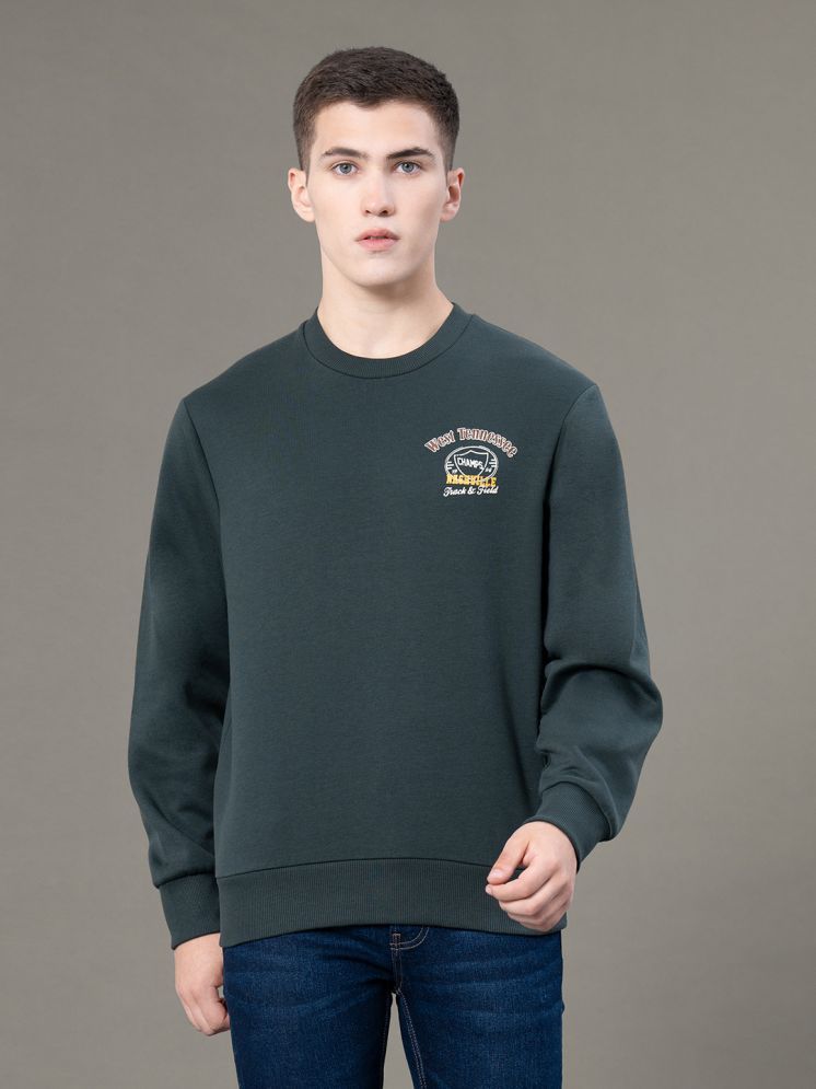     			Red Tape Cotton Blend Round Neck Men's Sweatshirt - Green ( Pack of 1 )